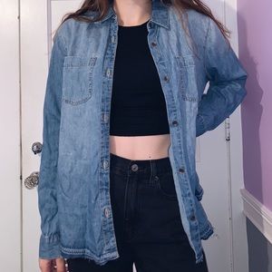Denim Button-Up Shirt